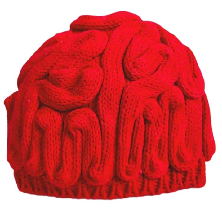 Winter Warm Novelty Hat for Adult Cerebrum Hat Pullover Skull Hat for Outdoor Activity Halloween Dressingup Headwear