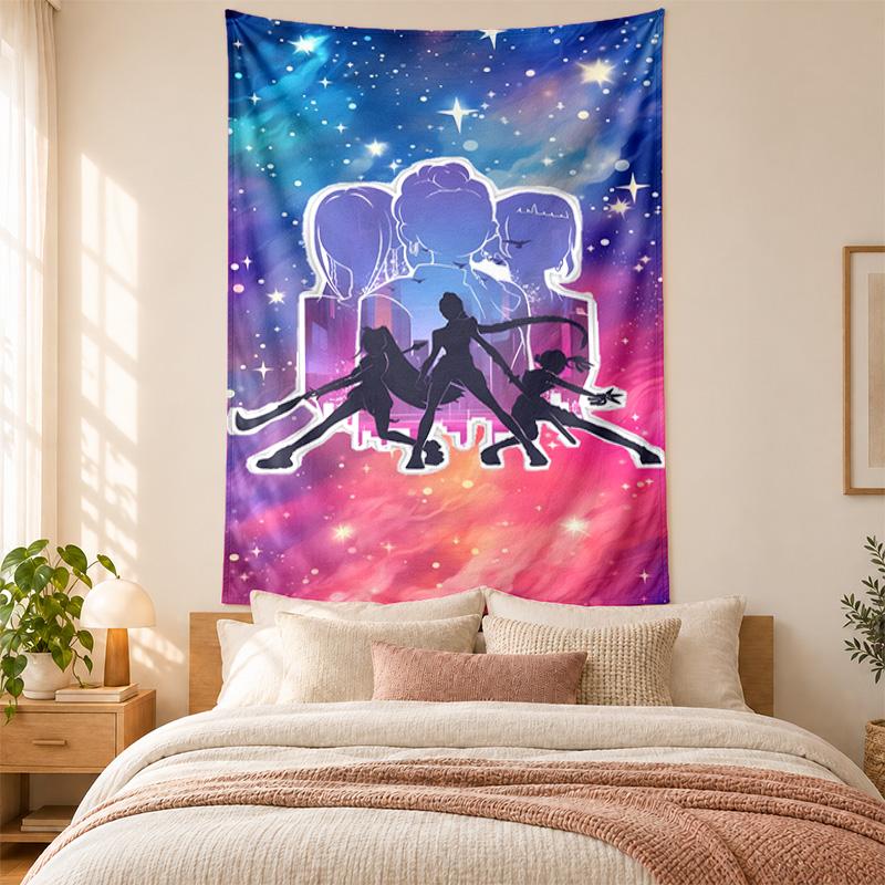 Kpop Dämonenjäger Wandteppich hohe Qualität zur Dekoration von Wohnzimmer Schlafzimmer Studentenwohnheim Wänden ideal als Schlafzimmer Wandkunst oder Weihnachtsgeschenk