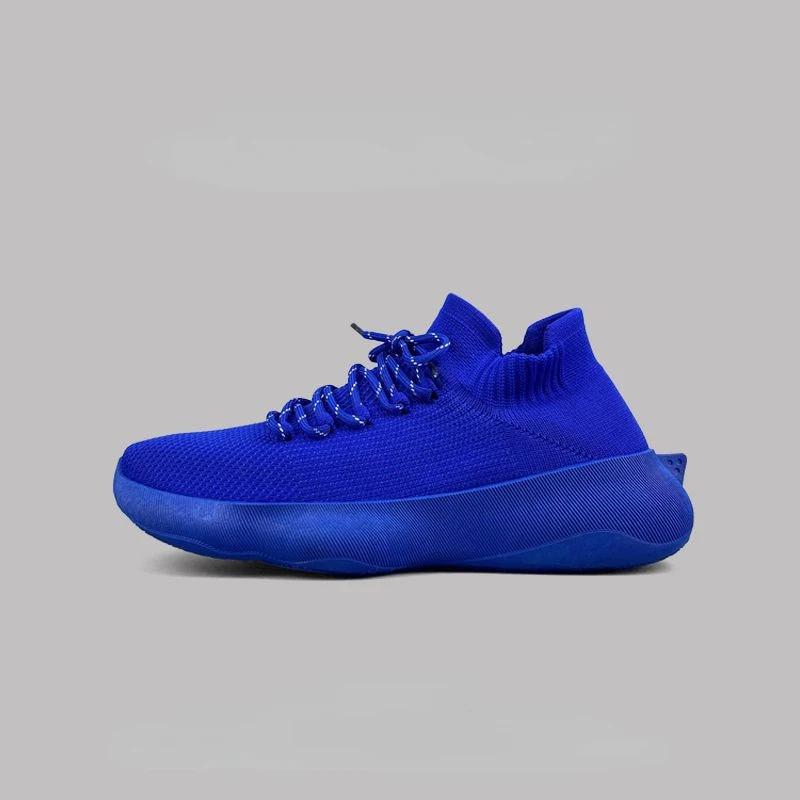 

Распродажа Мужская обувь, летние туфли Shark для пар, дышащая сетчатая обувь Fly Woven Tenis Masculino 38 синий