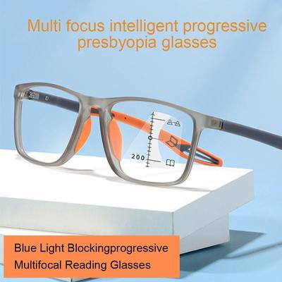 TR90 Sports Progressive Multifocal Presbyopic Glasses High-definition Anti Blue Light Reading Glasses  Ultra Light Glasses