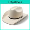 Western Cowboy Hat For Men Women Wool Felt Sun Protection Stylish Summer Accessory