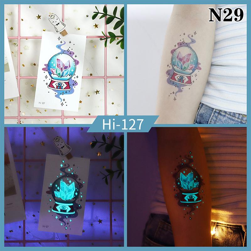 Светящаяся бабочка синяя светящаяся татуировка наклейка кемпинг водонепроницаемая временная татуировка перья одноразовая поддельная татуировка боди-арт