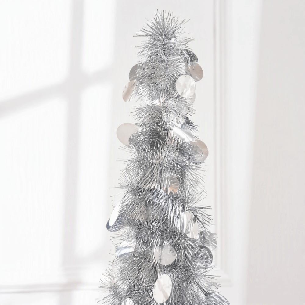 Foldable Pencil Tree Glitter Tinsel Artificial Christmas Tree Noel Christmas Tree Christmas Gift