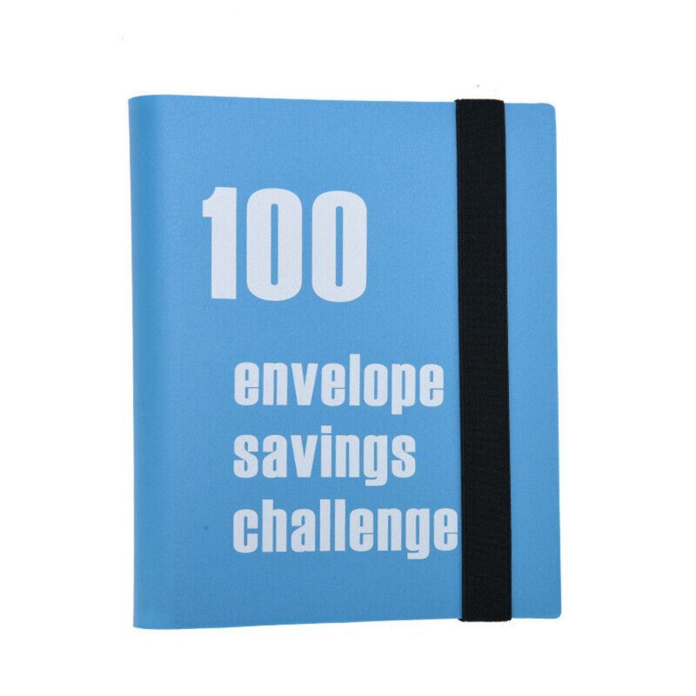 

PP Budget Binder Savings Savings Challenge Book Portable Envelope Binder синій