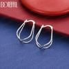 925 Sterling Silver Double-Layer Carved Cross Teardrop Earrings Fashion Jewelry for Evenings