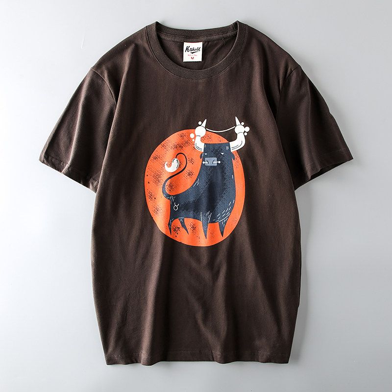 Foreign Trade Tail Order Cut Label Ins Export Retro Half Sleeve T-shirt