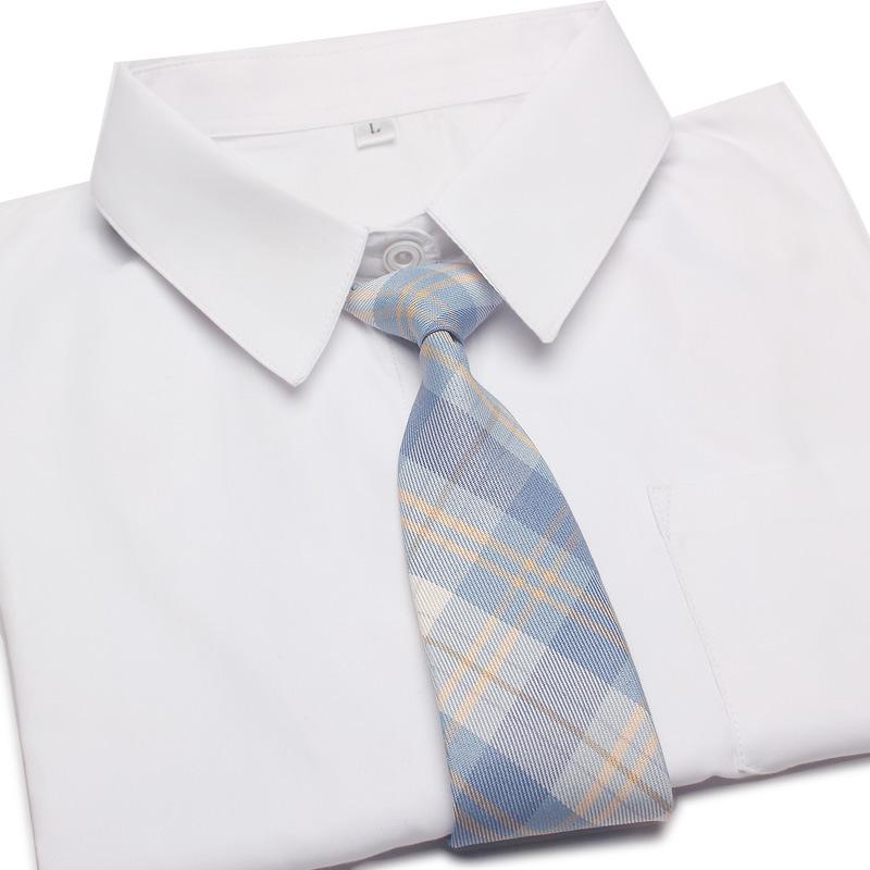 

Женские клетчатые галстуки JK в японском стиле, галстук для униформы Jk, симпатичные костюмы с галстуком Gravatas, милый простой галстук для ленивого студента