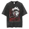 Black Clover Asta T Shirt Harajuku Gothic Tshirt Vintage Washed Tshirt Clothing Summer Short Sleeve Cotton Tees Streetwear