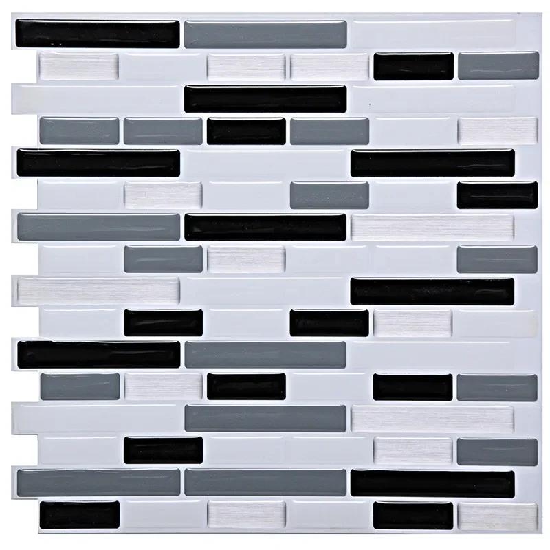 

5/10 шт. Мозаичная самоклеящаяся плитка Фартук Наклейка на стену Виниловая Ванная Кухня Домашний декор Сделай сам Украшение детской комнаты Обои 5pcs