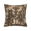 Th Century European Woodcut Prints Pillowcase Printing Polyester Cushion Cover Witches Dance Pillow Case Cover Drop Shipping