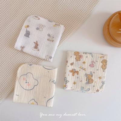 Toalha Quadrada Facial de Bebê com Estampa Floral Lenço Absorvente Infantil Nova Toalha de Baba Macia