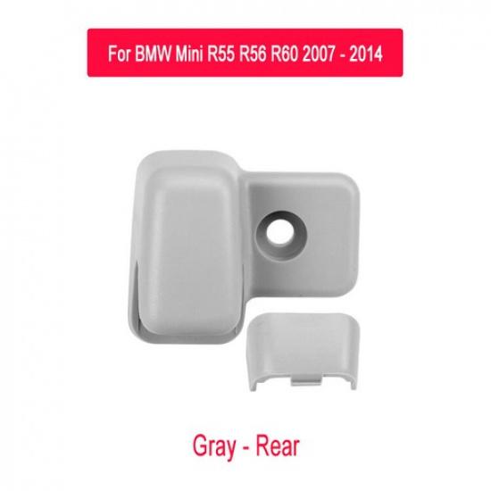 2x Grey Color ABS Car  Side Sun Visor Clip Buckble  For BMW Mini R55 R56 07-14