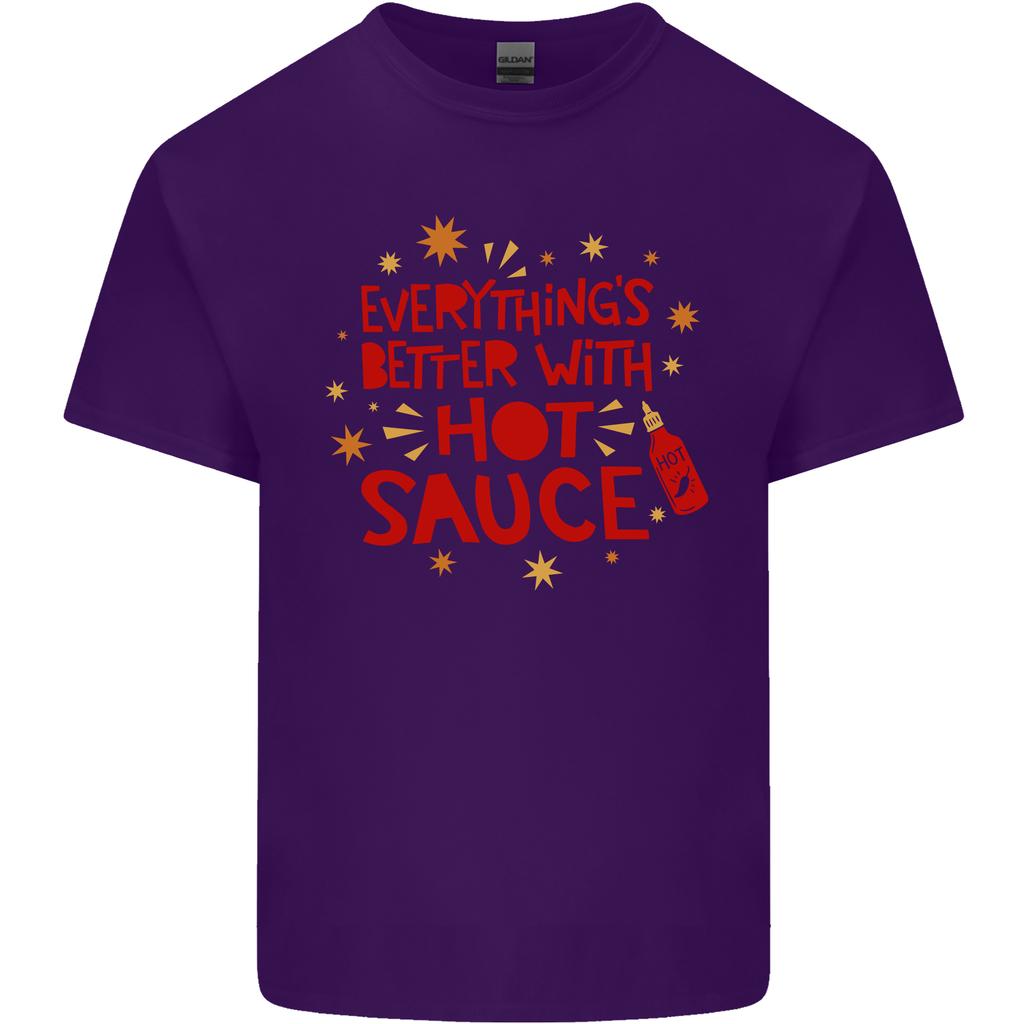 Everythings Better With Hot Sauce Funny Food Unisexs Light Cotton Tshirt
