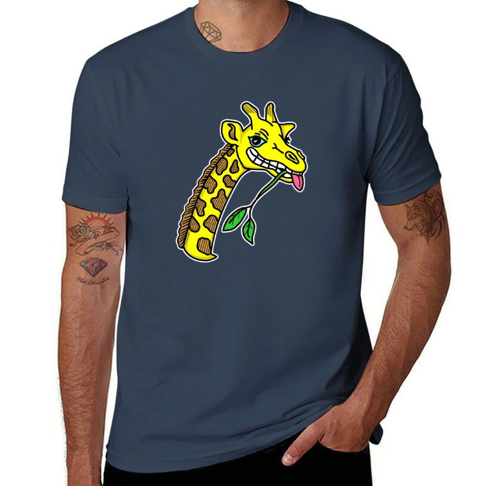 Cool Giraffe Tshirt Casual Streetwear Short Sleeve Tee S