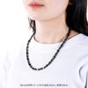 ASGEM Magnetic Terahertz High Natural Power Magnetic Necklace for Men and Tetrahedron 4mm Bead 6mm 55cm Necklace, Stone, Powerful, Stylish, Sports,