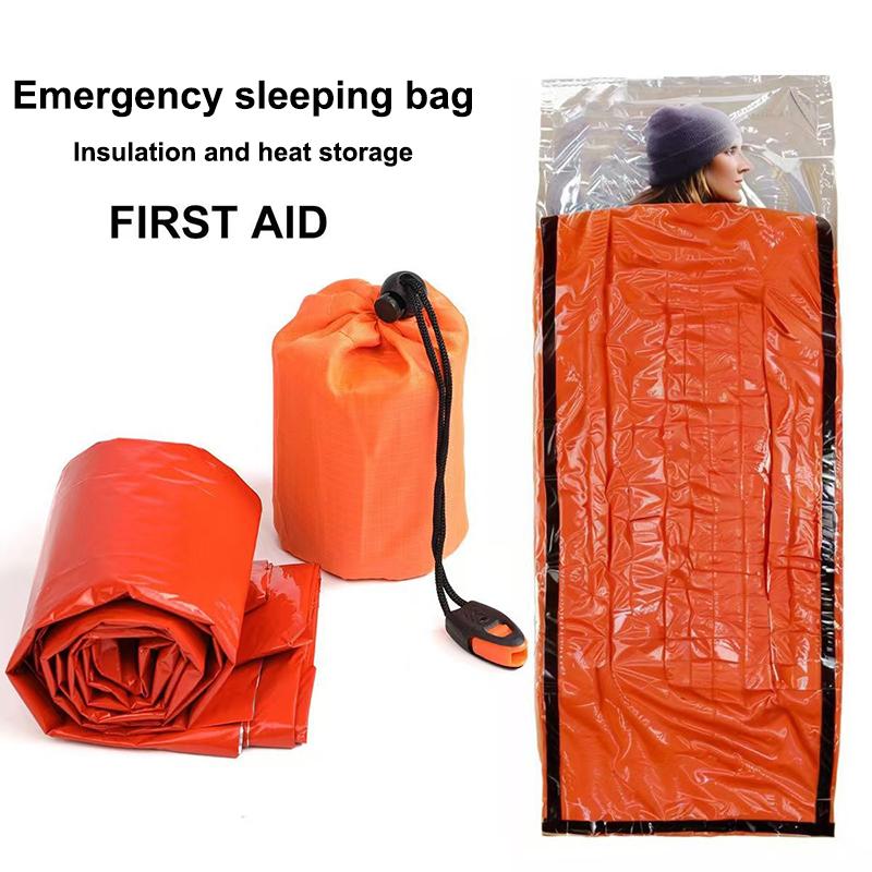 Emergency Sleeping Bag Ultra Waterproof Mylar Thermal Blankets Lightweight Survival Sleeping Bag Keep Warm For Camping Hiking
