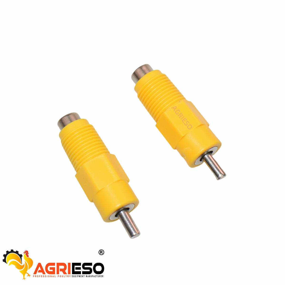Agrieso Poultry Equipment No Leaking Chicken Poultry Drinkers 360 Degree Turned Nipple Drinker Animal Drinkers 10 Birds