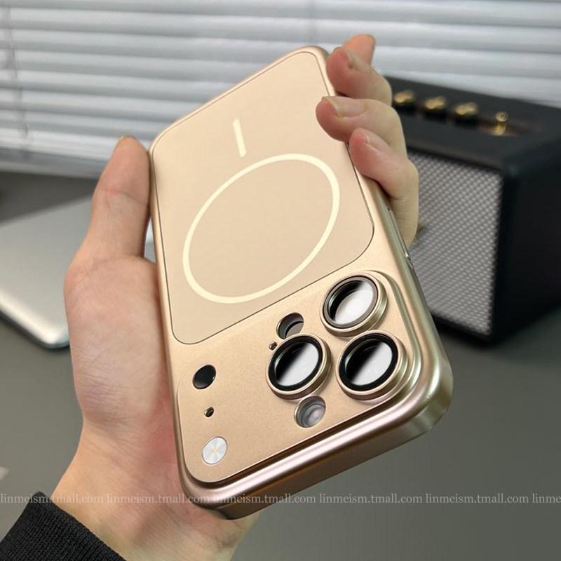 Magnetic Electroplated Case for iPhone 17 PRO MAX, Apple 16 Matte Hard Protective Cover iPhone 16