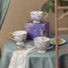 JOYYE Floral Ceramic Cup with Lid