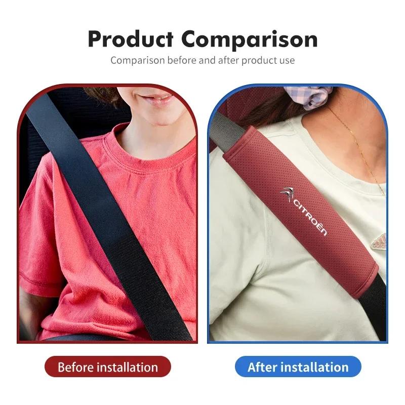 Breathable Car Seat Belt Shoulder Cover Strap Protection Pad For Citroen Jumper Celysee Cactus Picasso Aircross Saxo Grand