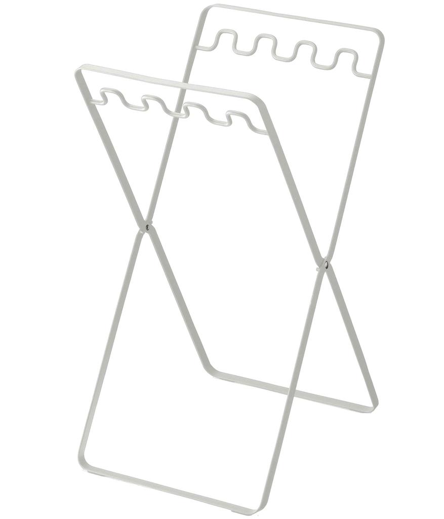 Yamazaki Plastic Bag Stand, White, Approx. W24 x D31 x H48cm, Tower 6340