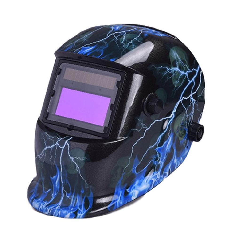 Solar Charging Automatic Dimming Welding Facemask Head-mounted Large View LCD Screen Welding