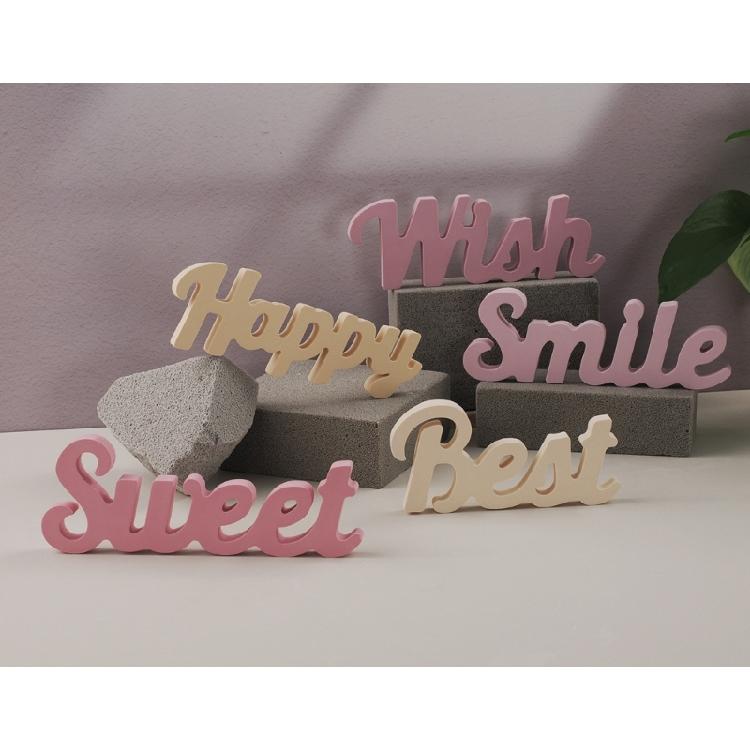 5Pcs Letter Resin Silicone Molds Blessing Words Resin Silicone Mould for Epoxy Resin Chocolate Fondant Decoration