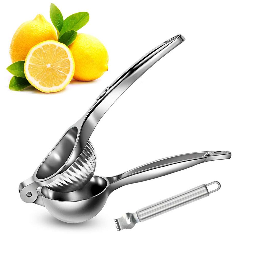 LMETJMA Premium Lemon Squeezer Zinc Alloy Manual Press Juicer Lime Squeezer for Lemon Citrus Orange Fruit JT217