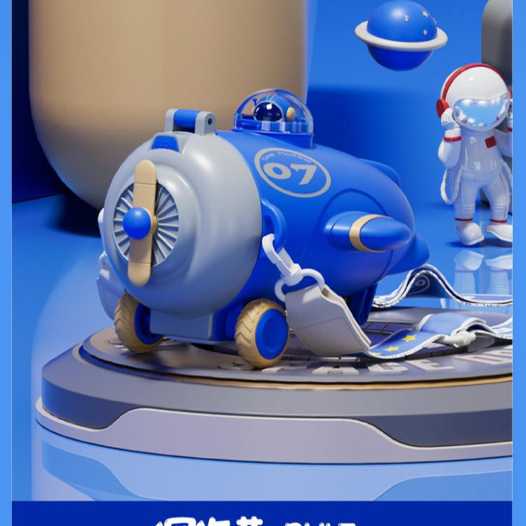 High-Capacity Children's Pop-Up Straw Water Cup - Portable Baby Bus Design