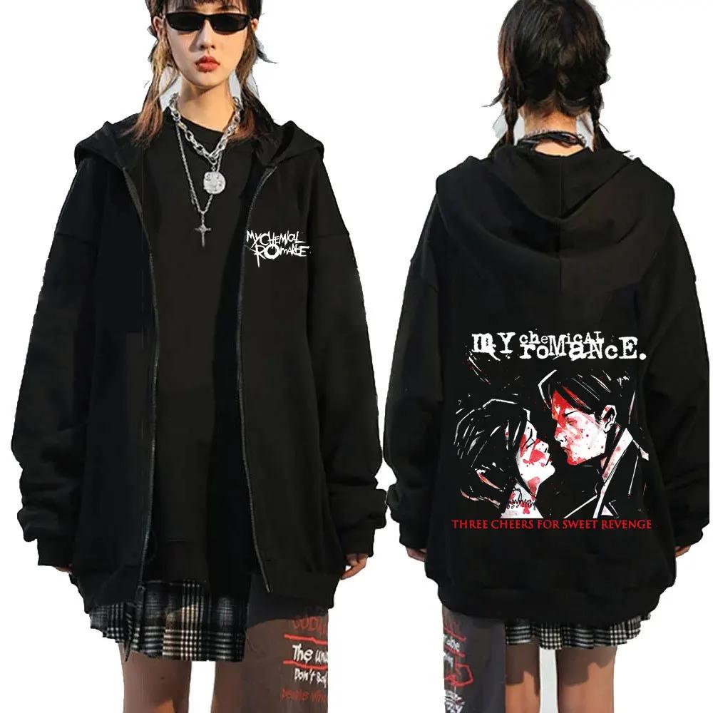 

My Chemical Romance Mcr Dead Толстовка на молнии Черный Парад Панк Эмо Рок Толстовка на молнии Мужская мода Винтаж Хип-Хоп Толстовки XL