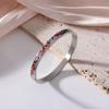 18K Electroplated Women's Retro Enamel Drip Oil Titanium Steel Bracelet, 6mm