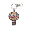 [HINIHAO HI,] 1 Pc Double-Sided Embroidered Keychain Retro Small Flower Hot Air Balloon