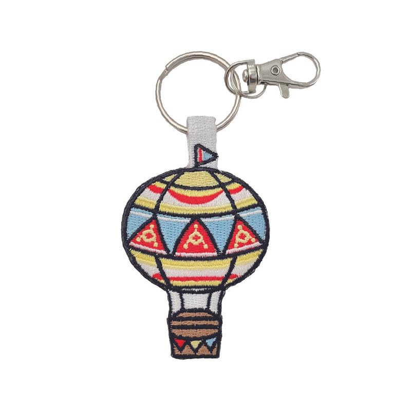 [HINIHAO HI,] 1 шт. Двусторонний вышитый брелок Ретро Маленький цветок Воздушный шар