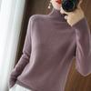 Wool-Blend Women's High Collar Raglan Sweater - 2024 Autumn/Winter Collection