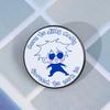 Gojo Satoru "Born To Dawdle, Forced To Lock the Door" Lapel Pin - Funny Meme Brooch Accessory