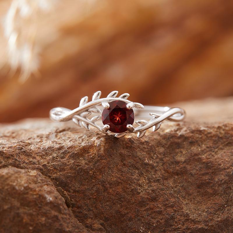 Natural Amethyst Topaz Garnet Peridot Colored Treasure Ring Women'S S925 Sterling Silver Index Finger Ring