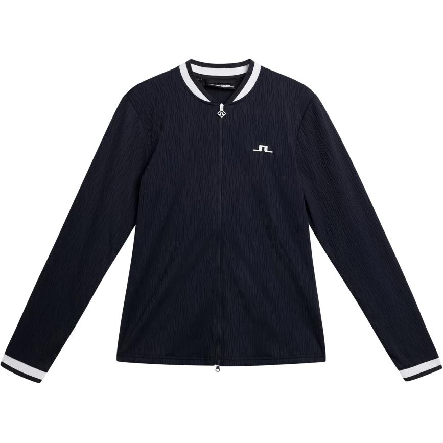 J.Lindeberg Logo Zip Round Neck Long Sleeve Jacket Women jackets Navy-Blue GWJS09457-6855