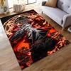 "Fiery Warrior with Red Cape Design - Non-slip Rug Suitable for Living Room and Bedroom Sofas Sofas"