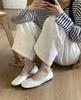 Fairy style ballet shoes simple and versatile soft leather soft sole grandma shoes round head comfortable shallow mouth single shoes female
