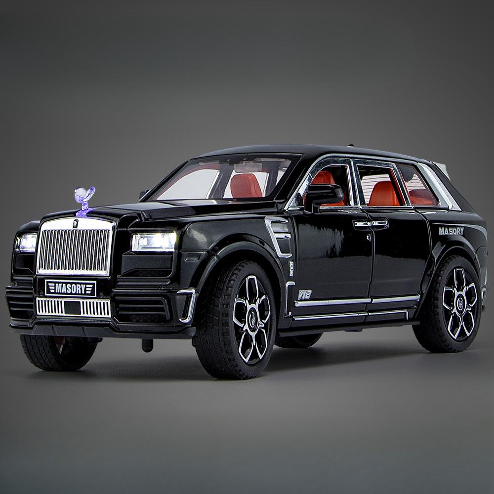 1:24 Rolls Royce Cullinan Masory Phantom Car Model Toy Alloy Body Diecast Metal SUV Models Simulation Sound Light Kids Presents