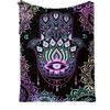 Fatima Hand Blanket Evil Eye Blanket Soft Flannel Blanket Sofa Travel Blanket