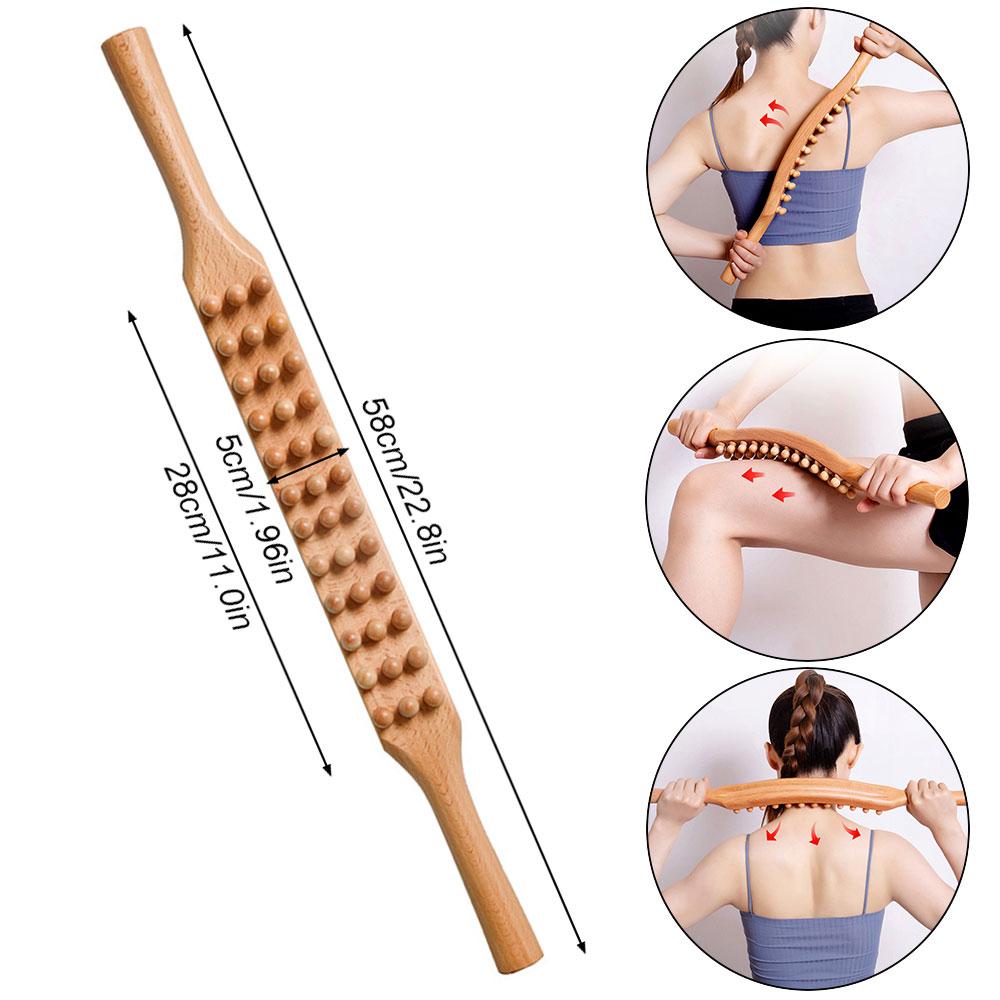 36 Beads Wooden Massage Tool Myofascial Release for Stomach Cellulite Neck Waist Body Sculpting Therapy