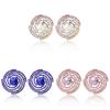 Modern Geometric Alloy Crystal Drop Earrings For Women With Sparkling Water Drill Jewelry Gift