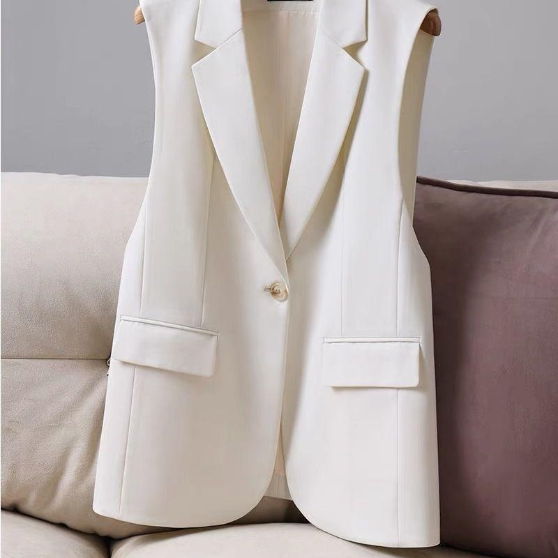 Fasjonabel og elegant dressvest med splittkantdesign Slim fit jakke