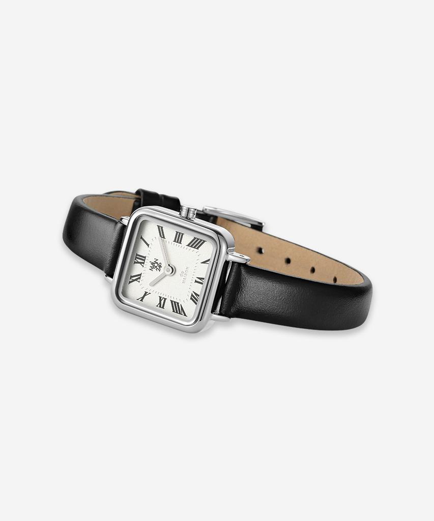Mejong246 Women'S Leather Watch Ms246-10 Wh/Bk