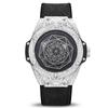 KIMSDUN Zlatý Poise Diamond Intarzované Módní trendy Kreativní pánské hodinky Silikonové rukavice Nights Vodotěsné sportovní Quartz hodinky