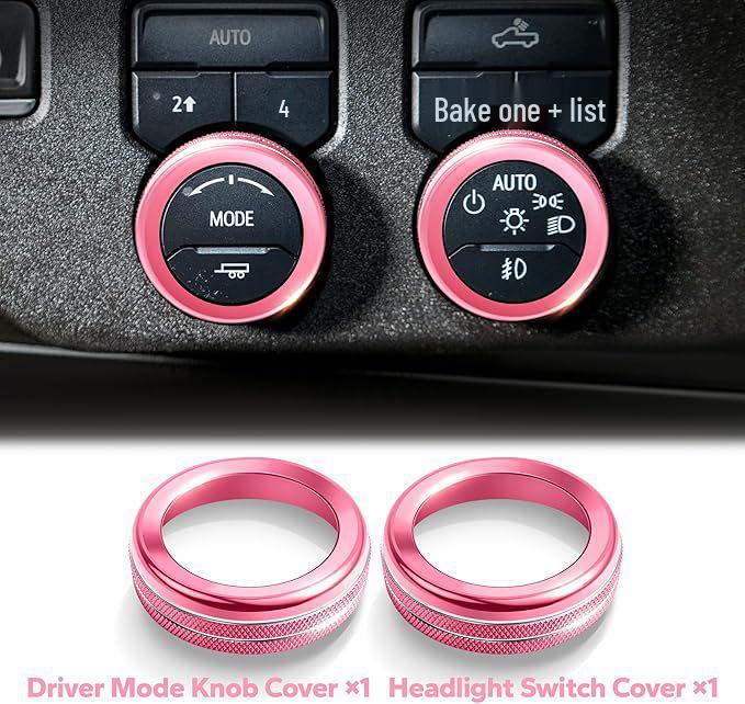 Chevrolet Silverado 22-23 Decorative Rings for A/C Knobs & Headlight Switches