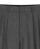 NOIRER Herringbone Two-Tuck Slouchy Slacks (Gray)