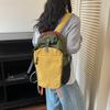 Schoolbag High-value Outdoor Backpack Women's Contrasting Color Splicing Backpack Student Schoolbag Large Capacity Multi-compartment Leisure Travel