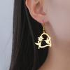 My Shape Hummingbird Birds Flower Drop Earrings for Women Stainless Steel Animal Dangle Earring Ear Accessories Jewelry Gifts